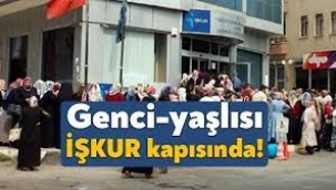 Genci-yaşlısı İŞKUR kapısında