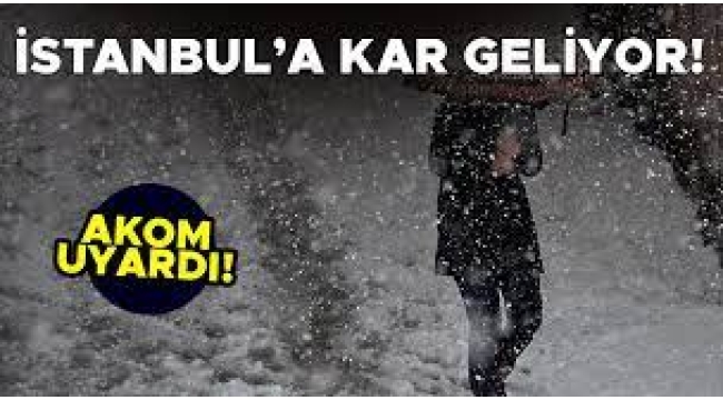 İstanbul İçin Kar Uyarısı
