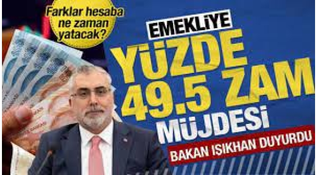 SSK-Bağkur emekli zammı %49,25 oldu