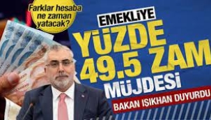 SSK-Bağkur emekli zammı %49,25 oldu