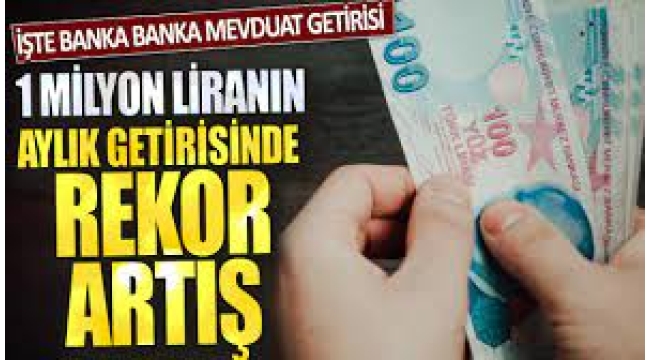Bankaların faiz oranları güncellendi: 1 milyon TL'nin aylık getirisi