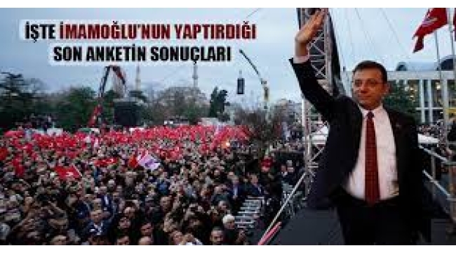 İşte İmamoğlu'nun yaptırdığı son anketin sonuçları