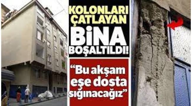 Deprem İstanbul Esenler'de kolonları çatlattı!