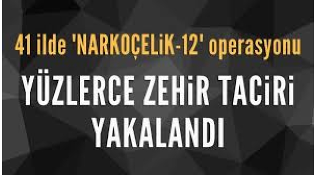 41 ilde 'Narkoçelik-12' Operasyonu: 268 gözaltı