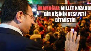 İmamoğlu: Bir kişinin vesayeti bitmiştir