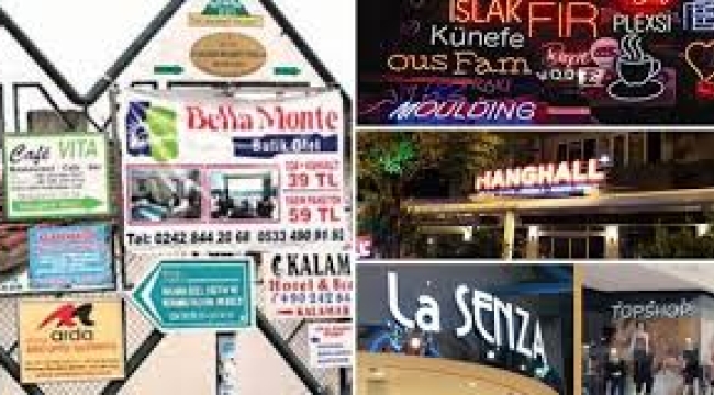 İşletmelerdeki yabancı dildeki tabelalar sökülüyor