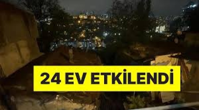 İstanbul'da toprak kayması: 24 ev etkilendi, 96 kişi tahliye edildi
