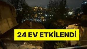 İstanbul'da toprak kayması: 24 ev etkilendi, 96 kişi tahliye edildi