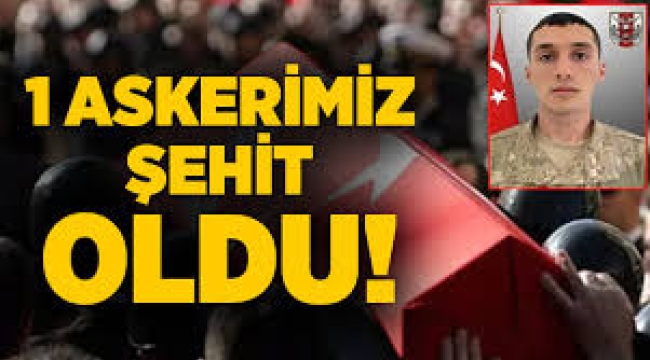 1 askerimiz şehit oldu
