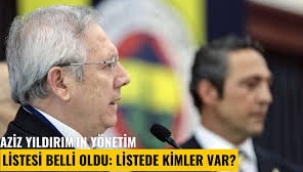 Aziz Yıldırım'ın listesinde yer alacak isimler belli oldu 