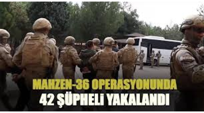 Suç örgütlerine yönelik "Mahzen-36" operasyonlarında 42 şüpheli yakalandı