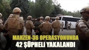 Suç örgütlerine yönelik "Mahzen-36" operasyonlarında 42 şüpheli yakalandı