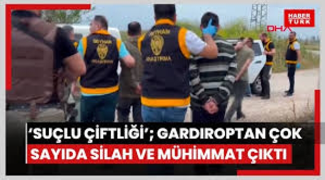 Suçlu çiftliği! Gardıroptan çok sayıda silah ve mühimmat çıktı