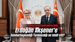 Cumhurbaşkanı Erdoğan, Akşener'e yardımcılık mı teklif etti?