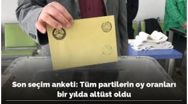 Tüm partilerin oy oranı altüst oldu…