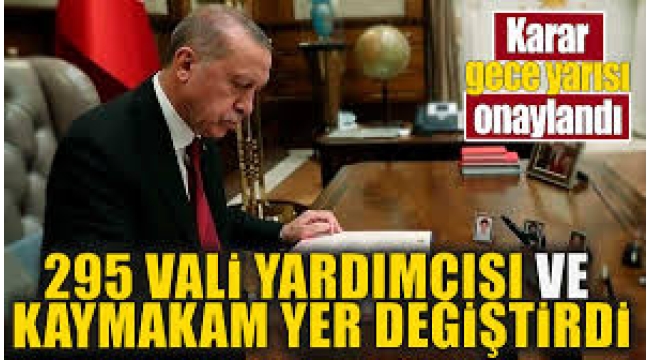 295 vali yardımcısı ve kaymakam yer değiştirdi! 