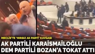 Adil Karaismailoğlu, Genel Kurul'da AKP'ye "Hırsız" diyen DEM Partili Ali Bozan'a tokat attı