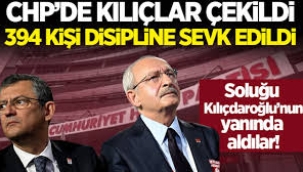 CHP'de kılıçlar çekildi! 394 kişi disipline sevk edildi