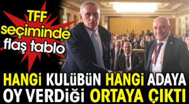 Hangi kulübün hangi adaya oy verdiği ortaya çıktı