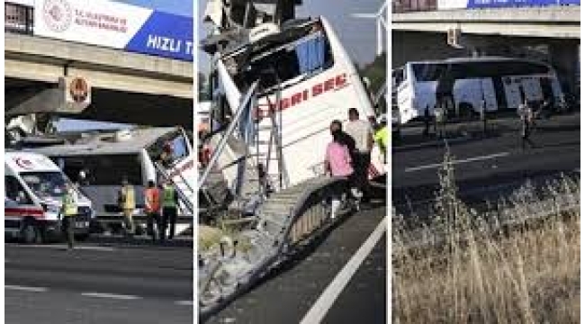 Ankara'da yolcu otobüsü köprünün ayağına saplandı! Çok sayıda ölü ve yaralı var…