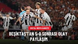 Beşiktaş'tan 5-0 sonrası olay paylaşım