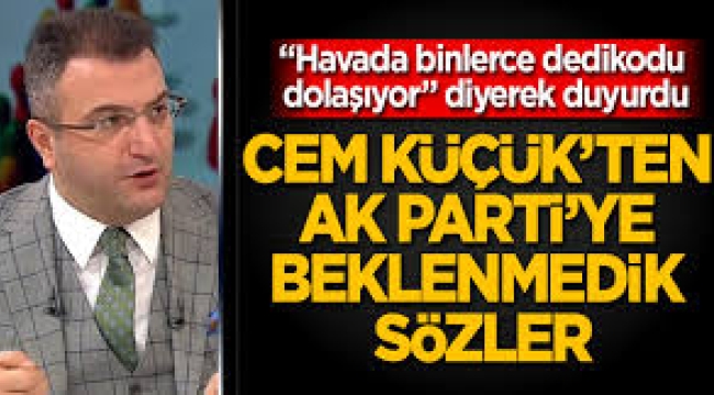 Cem Küçük AKP'ye başkaldırdı. Size az bile yapıyorlar