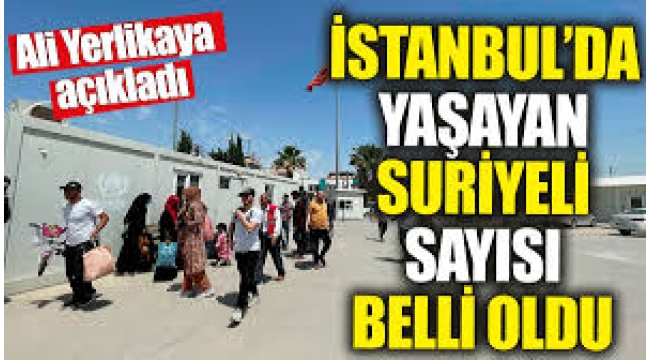 İstanbul'da kayıtlı Suriyeli sayısı