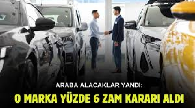 Türkiye'de en çok satan otomobil markasından dev zam!