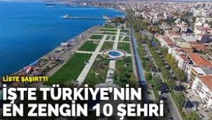 Türkiye'nin en zengin 10 ili