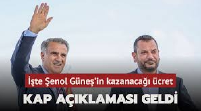 KAP'a bildirildi: Trabzonspor, Şenol Güneş'in ücretini açıkladı