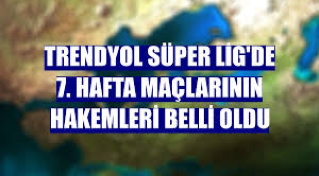 Süper Lig'de 7. hafta maçlarının hakemleri belli oldu