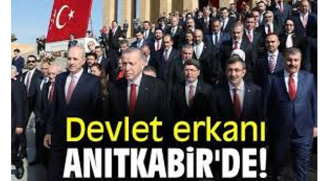 Devlet erkanı Anıtkabir'de