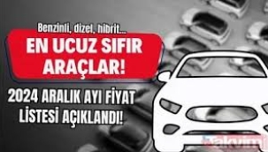 Aralık ayının en ucuz otomobilleri belli oldu