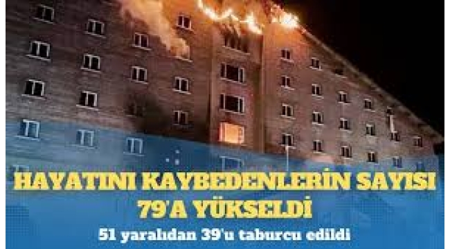 Bolu Grand Otel yangınında ölü sayısı 79'a yükseldi