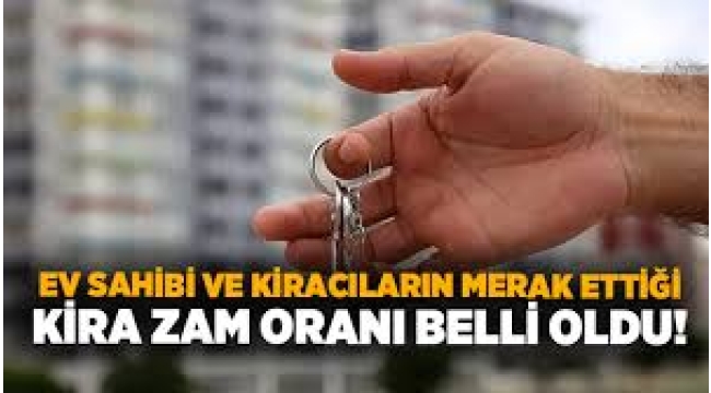 Ocak ayı kira zammı belli oldu