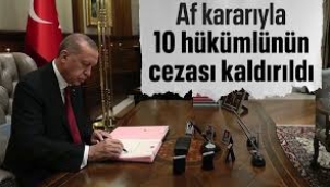 Erdoğan'dan bireysel af kararı: 10 hükümlünün cezası kaldırıldı