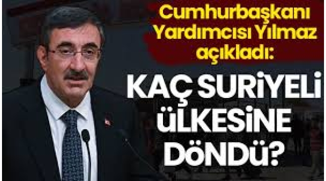 Ülkesine dönen Suriyeli sayısı belli oldu