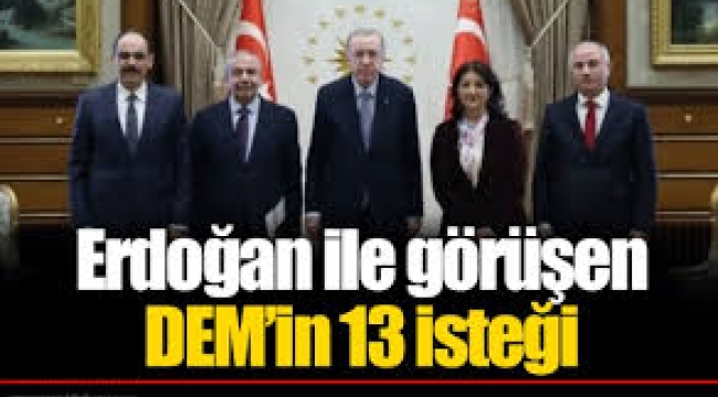 Detaylar belli oldu… İşte Erdoğan ile görüşen DEM'in 13 isteği!