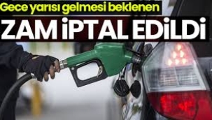 Gece yarısı pompaya yansıması bekleniyordu: Benzin zammı iptal edildi