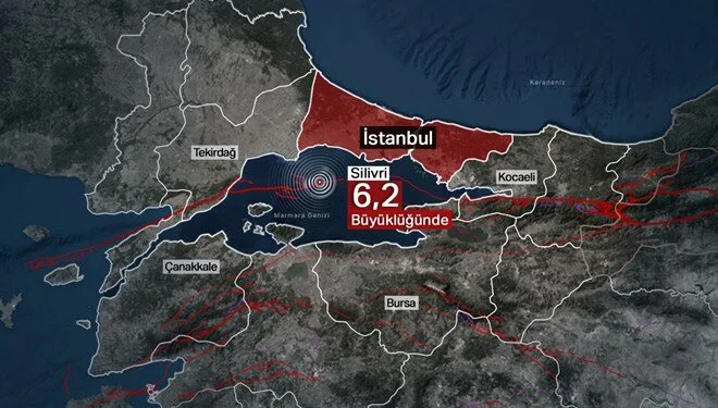 İstanbul'da 6,2 büyüklüğünde deprem