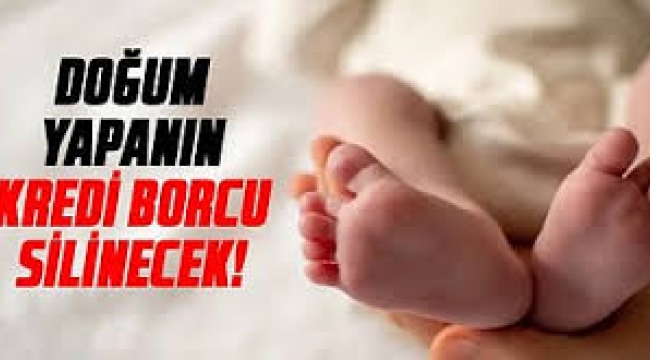 Doğum yapanın kredi borcu silinecek