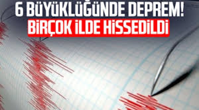 Ege'de 6 büyüklüğünde deprem: Birçok ilden hissedildi