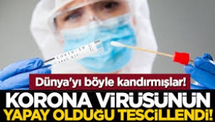 Korona virüsünün yapay olduğu tescillendi! Dünya'yı böyle kandırmışlar