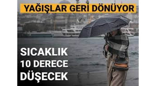 Sıcak havalara mola: Sağanak yağışlar geri geliyor