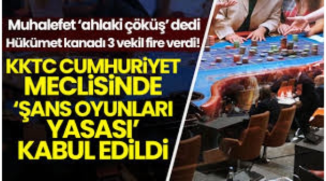 KKTC'de 'şans oyunları yasası kabul edildi!