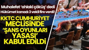 KKTC'de 'şans oyunları yasası kabul edildi!