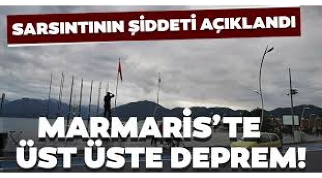 Marmaris'te 5.8 büyüklüğünde deprem! İzmir'den hissedildi