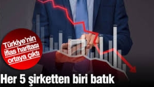 Türkiye'nin iflas haritası ortaya çıktı: Her 5 şirketten biri batık