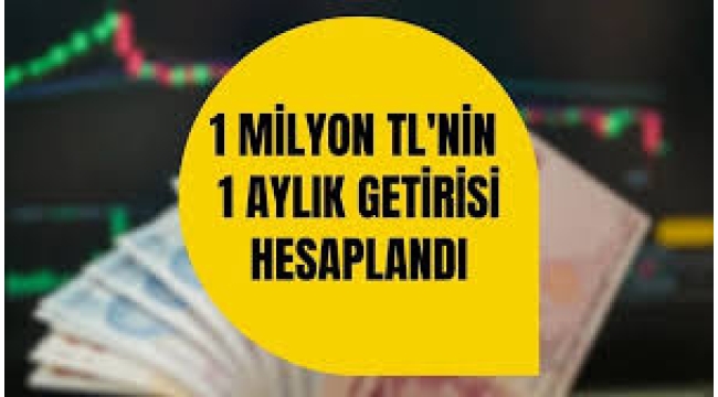 1 milyon TL'nin getirisi ne kadar?
