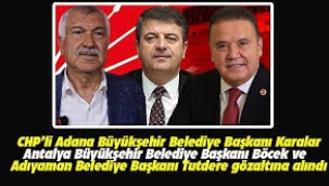 Adana Büyükşehir Belediye Başkanı Zeydan Karalar, Adıyaman Belediye Başkanı Abdurrahman Tutdere ve Antalya Büyükşehir Belediye Başkanı Muhittin Böcek gözaltına alındı!